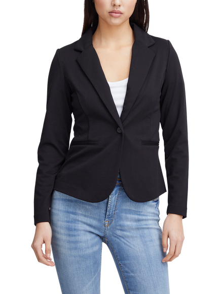 ICHI Kate Tailored Fit Blazer, Black, Black