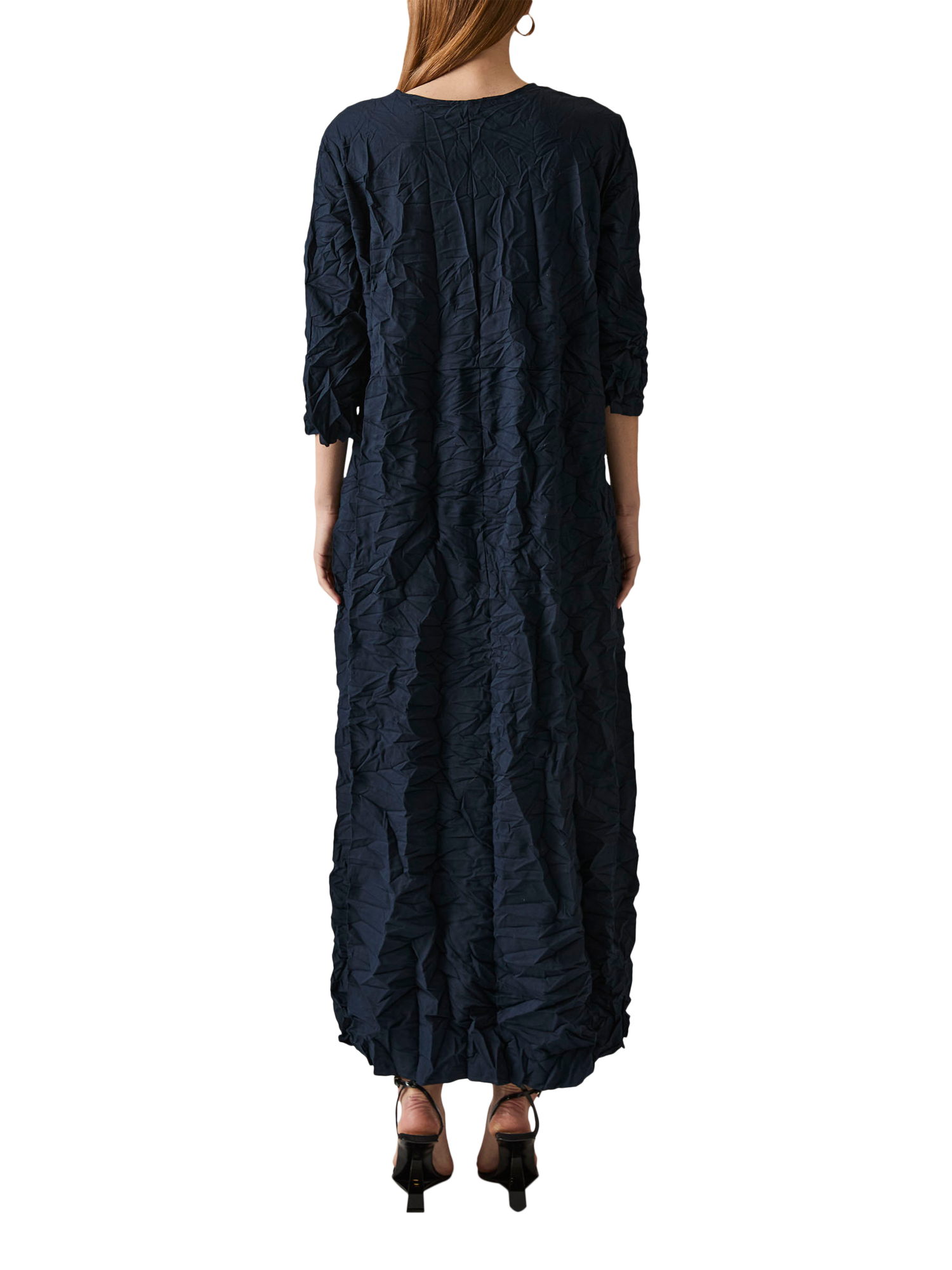 Product image 2 of 6, which shows James Lakeland Crinkled Maxi Dress, Navy, 8