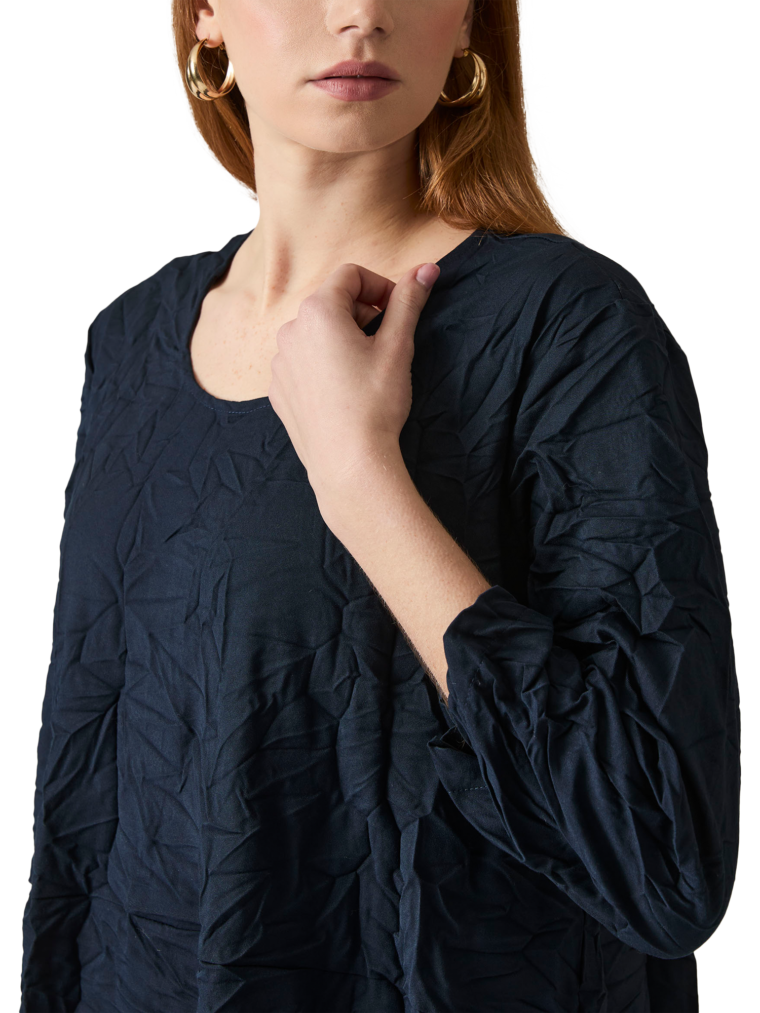 Product image 3 of 6, which shows James Lakeland Crinkled Maxi Dress, Navy, 8