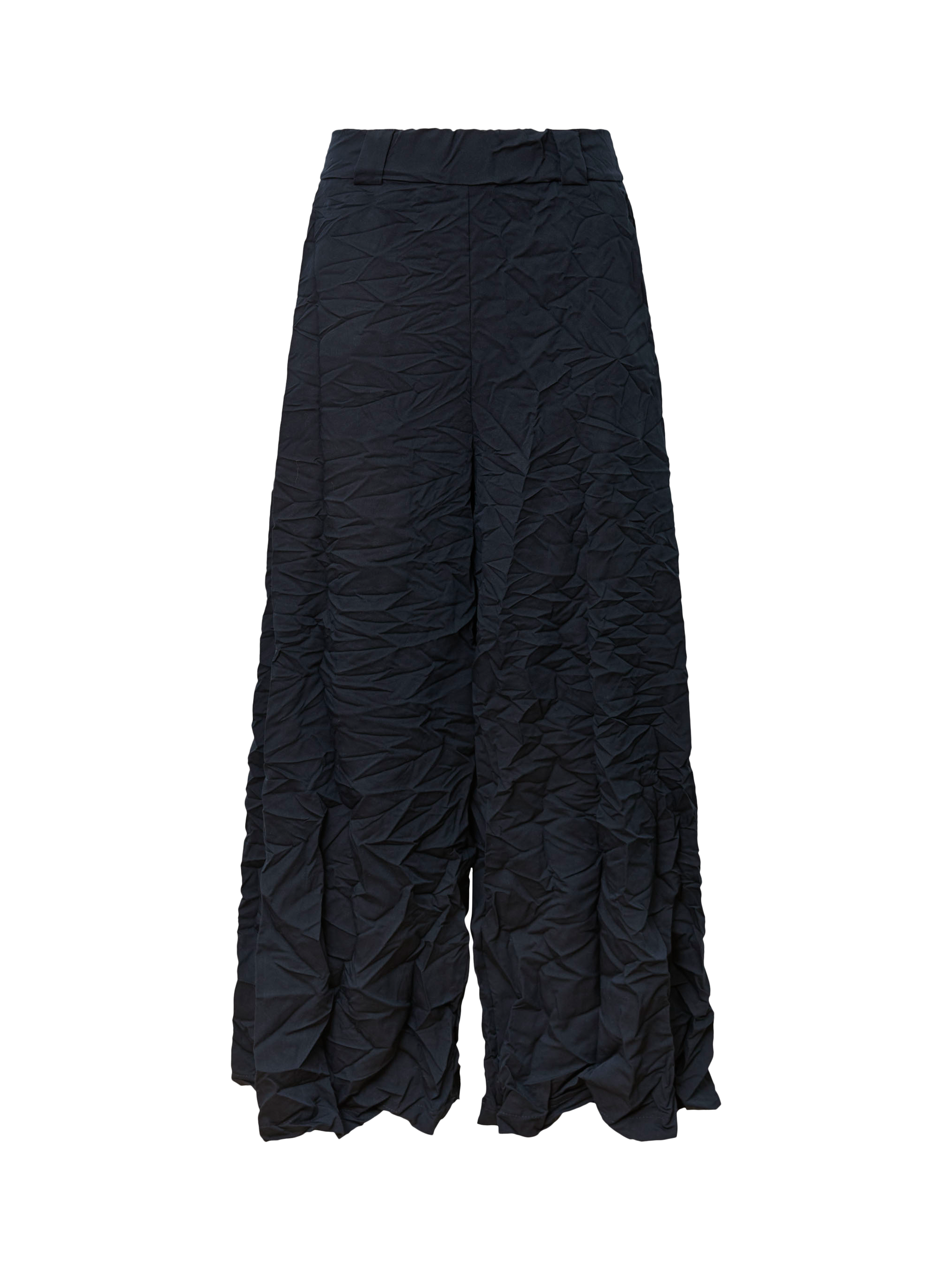 Product image 7 of 7, which shows James Lakeland Crinkled Trousers, Navy, 8