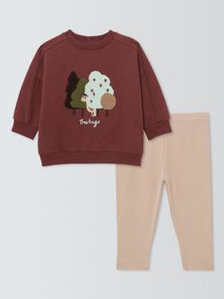 John Lewis Baby Tree Hugger Sweatshirt & Joggers Set, Multi, Multi