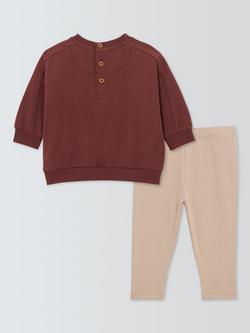 John Lewis Baby Tree Hugger Sweatshirt & Joggers Set, Multi - view 2, Multi