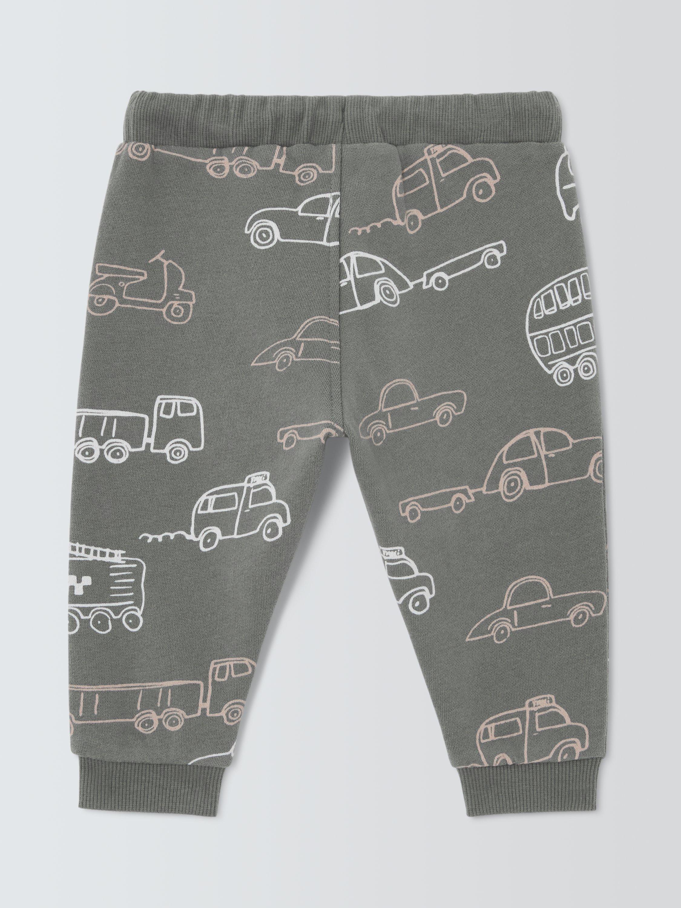 Product image 2 of 3, which shows John Lewis Baby Transport Jogging Bottoms, Green, 0-3 months