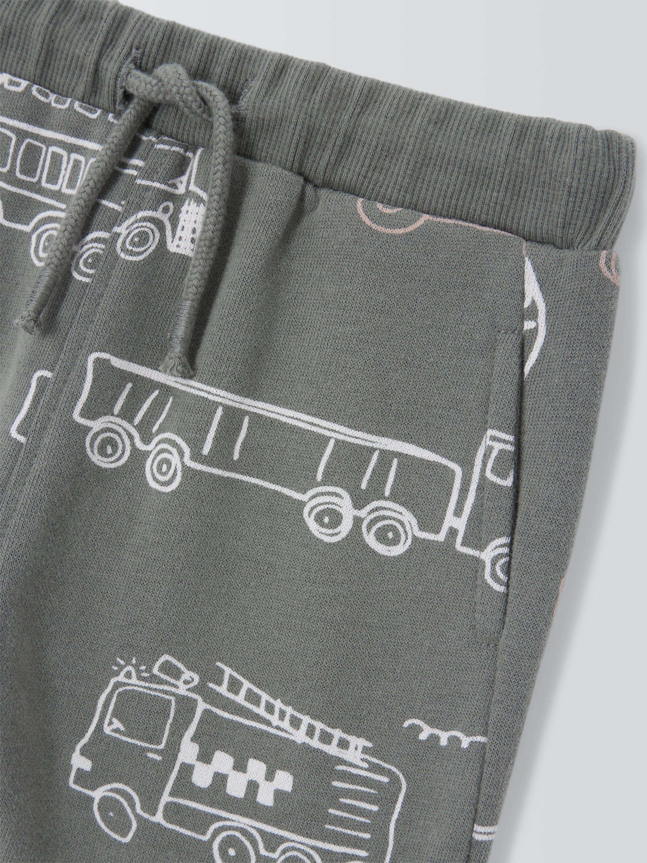 Product image 3 of 3, which shows John Lewis Baby Transport Jogging Bottoms, Green, 0-3 months