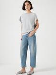 HUSH Leonie Short Sleeve T-Shirt, Grey Marl