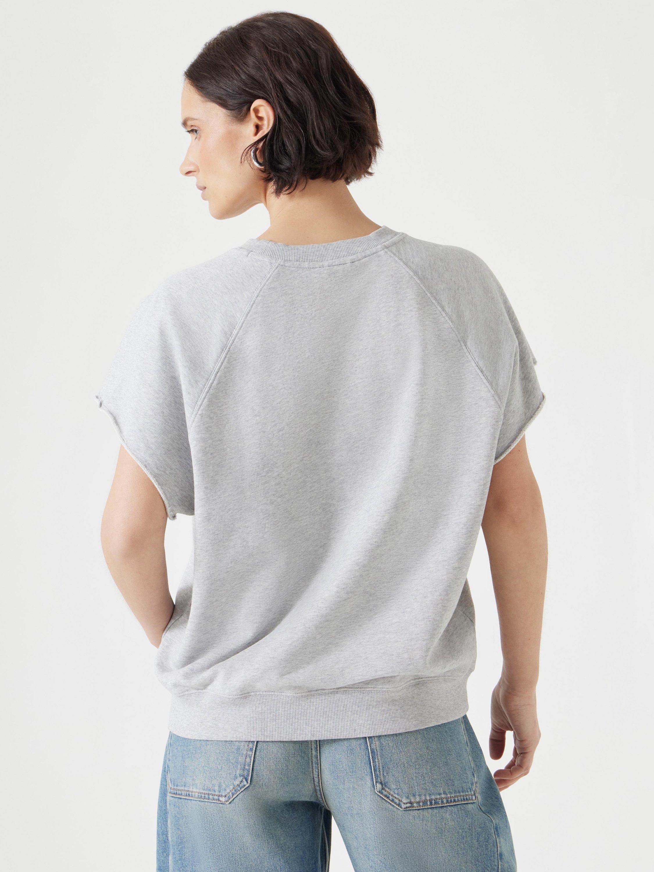 Product image 3 of 5, which shows HUSH Leonie Short Sleeve T-Shirt, Grey Marl, M