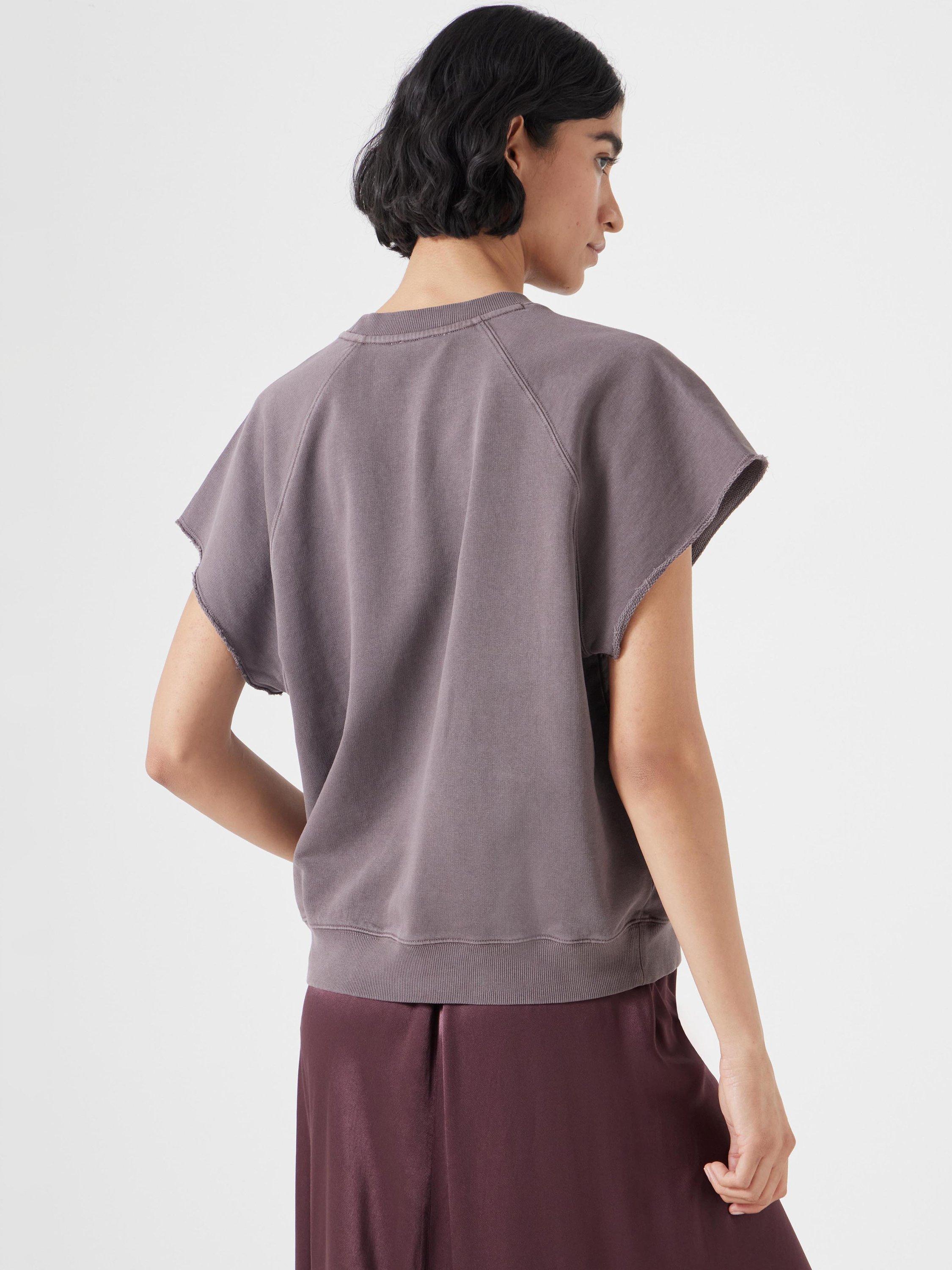 Product image 3 of 5, which shows HUSH Leonie Short Sleeve T-Shirt, Raisin Brown, XXS