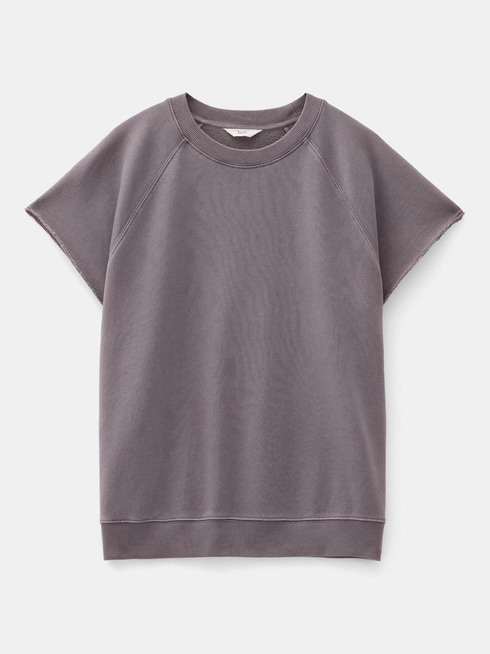 Product image 4 of 5, which shows HUSH Leonie Short Sleeve T-Shirt, Raisin Brown, XXS