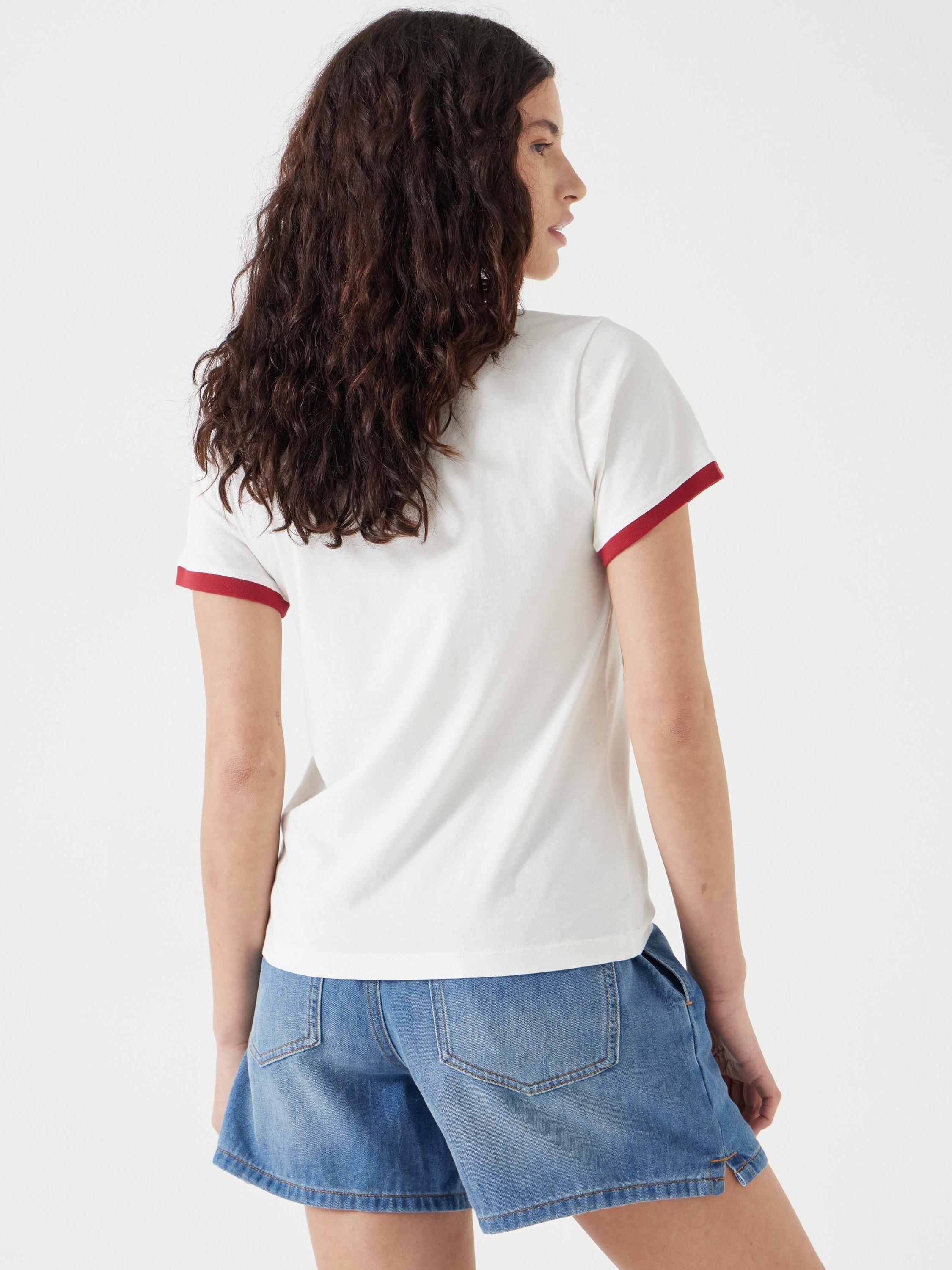 Product image 3 of 5, which shows HUSH Love All Graphic T-Shirt, White/Red, L