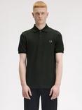 Fred Perry Cotton Regular Fit Short Sleeve Polo Shirt, Nghgrn/Olivemint