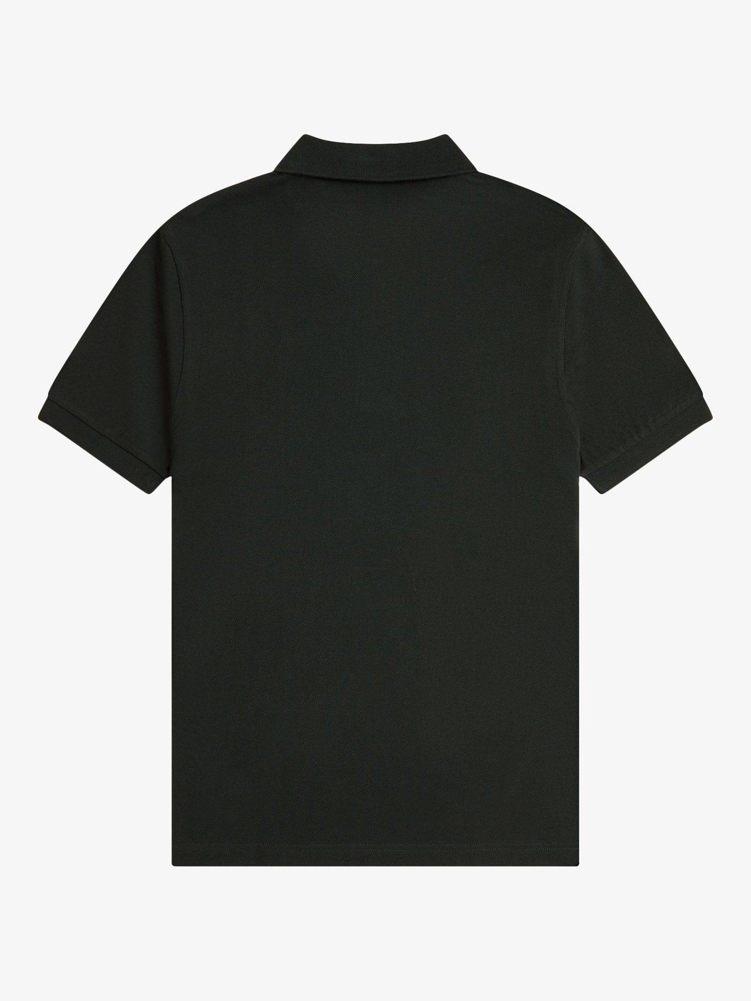 Product image 5 of 5, which shows Fred Perry Cotton Regular Fit Short Sleeve Polo Shirt, Nghgrn/Olivemint, S