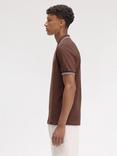 Fred Perry Cotton Twin Tipped Regular Fit Polo Shirt, Crbri/Ecr/Lghsmo