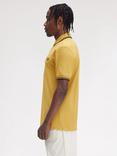 Fred Perry Cotton Twin Tipped Regular Fit Polo Shirt, Honeycomb/Navy