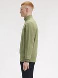 Fred Perry Half-Zip Cotton Sweatshirt, Olive Mint