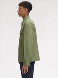 Fred Perry Zip-Through Overshirt, Olive Mint