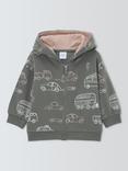 John Lewis Baby Transport Zip Up Hoodie, Green