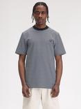 Fred Perry Cotton Regular Fit Short Sleeve Fine Stripe T-Shirt, Navy