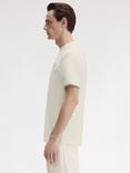 Fred Perry Cotton Pique Regular Fit Tipped Cuff T-Shirt, Light Ecru