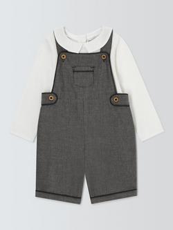 John Lewis Heirloom Collection Dungarees & Jersey Bodysuit, Multi, Multi