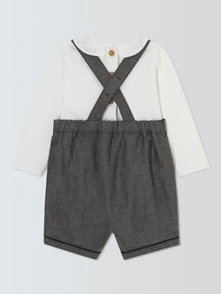 John Lewis Heirloom Collection Dungarees & Jersey Bodysuit, Multi - view 2, Multi