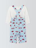John Lewis Cherry Print Baby Dungaree and Long Sleeve T-Shirt Set, Multi