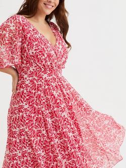 Scarlett & Jo Julie Batique Dress, Red/White - view 2, Red/White