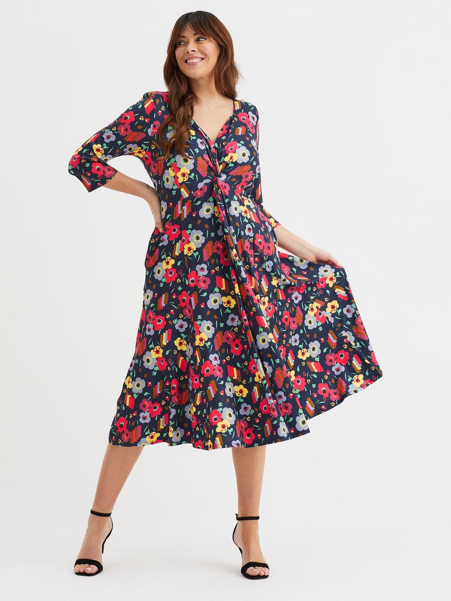 Product image 1 of 4, which shows Scarlett & Jo Claudia Harriet Floral Dress, Multi, 12