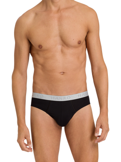 Hanro Stretch Cotton Essentials Briefs, Pack of 2, Black