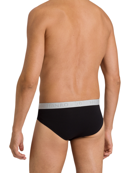 Hanro Stretch Cotton Essentials Briefs, Pack of 2 - view 2, Black