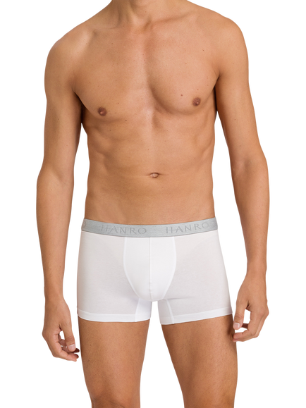 Hanro Stretch Cotton Essentials Trunks, Pack of 2, White