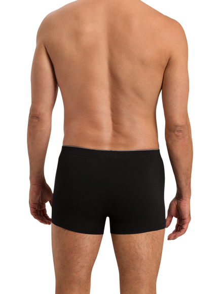 Hanro Stretch Cotton Superior Trunks - view 2, Black