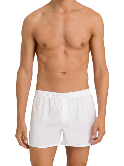Hanro Fancy Woven Cotton Loose Fit Boxers, White