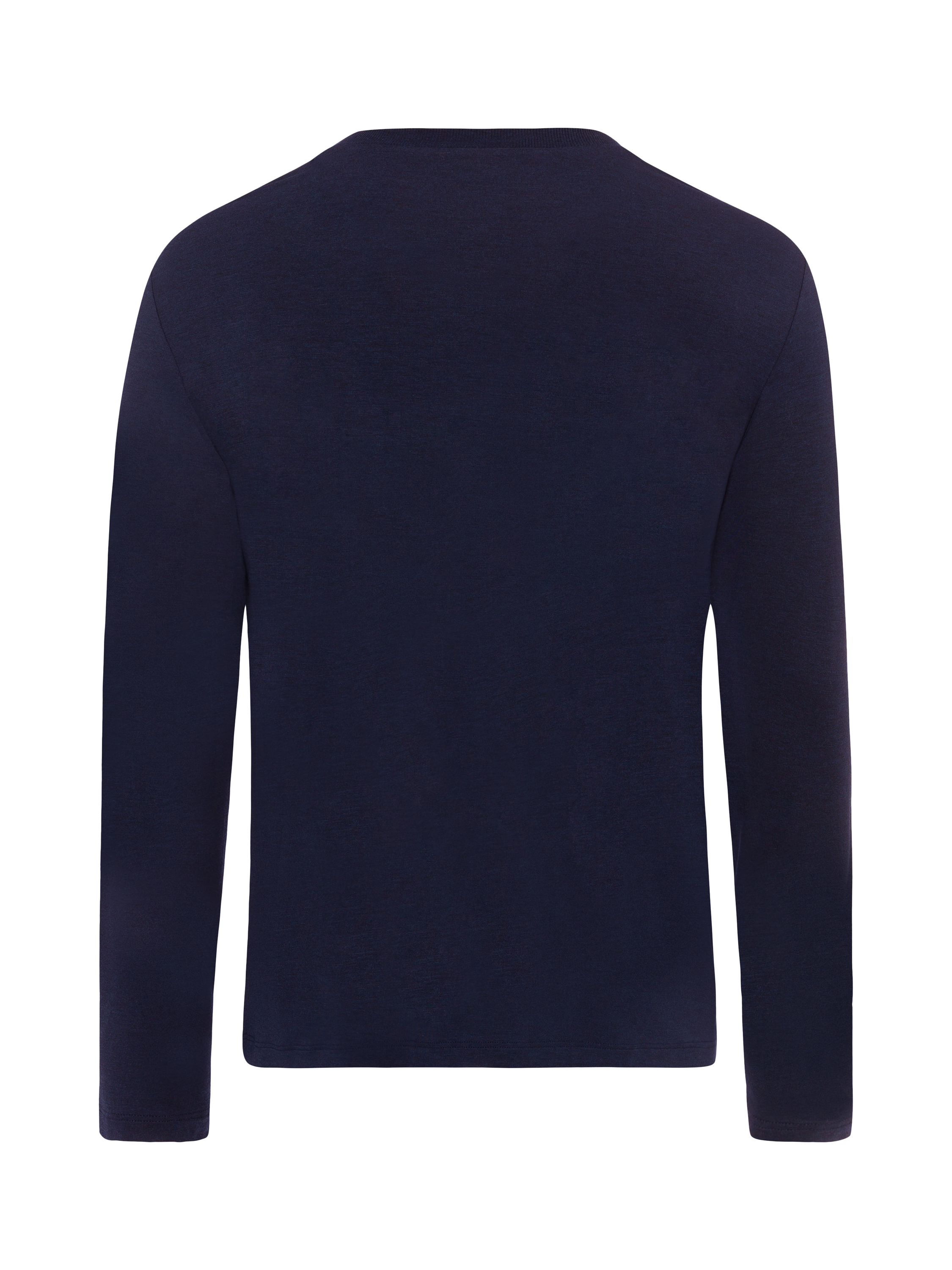 Product image 5 of 6, which shows Hanro Casuals Long Sleeve Crew Neck Top, Deep Navy, S