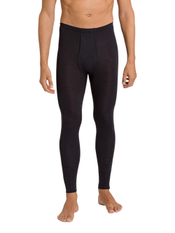 Hanro Woolen Silk Blend Long Johns, Anthracite, Anthracite