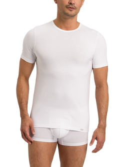 Hanro Stretch Cotton Essentials T-Shirt, Pack of 2, White, White