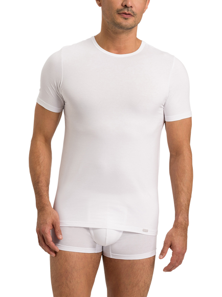 Hanro Stretch Cotton Essentials T-Shirt, Pack of 2, White, White