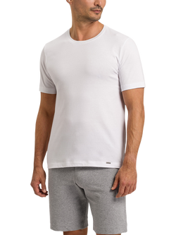 Hanro Cotton Short Sleeve Living Shirt, White