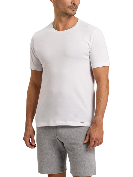 Hanro Cotton Short Sleeve Living Shirt, White
