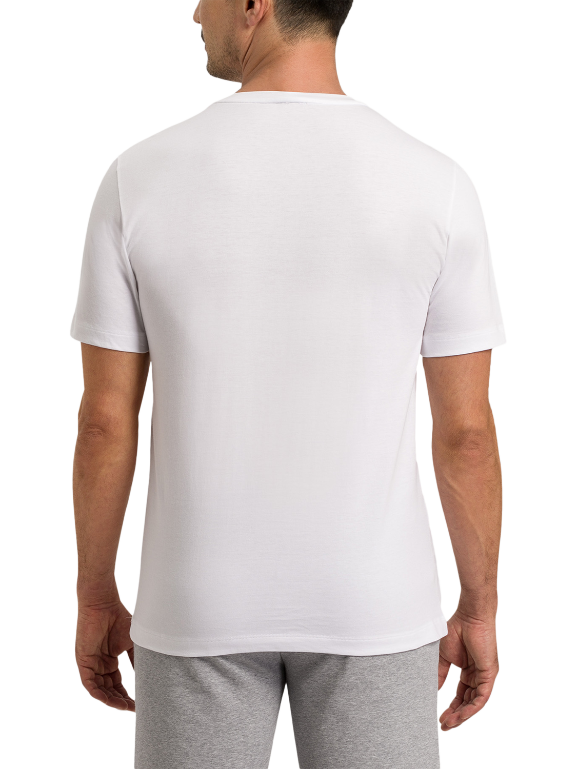 Product image 2 of 7, which shows Hanro Cotton Short Sleeve Living Shirt, White, S