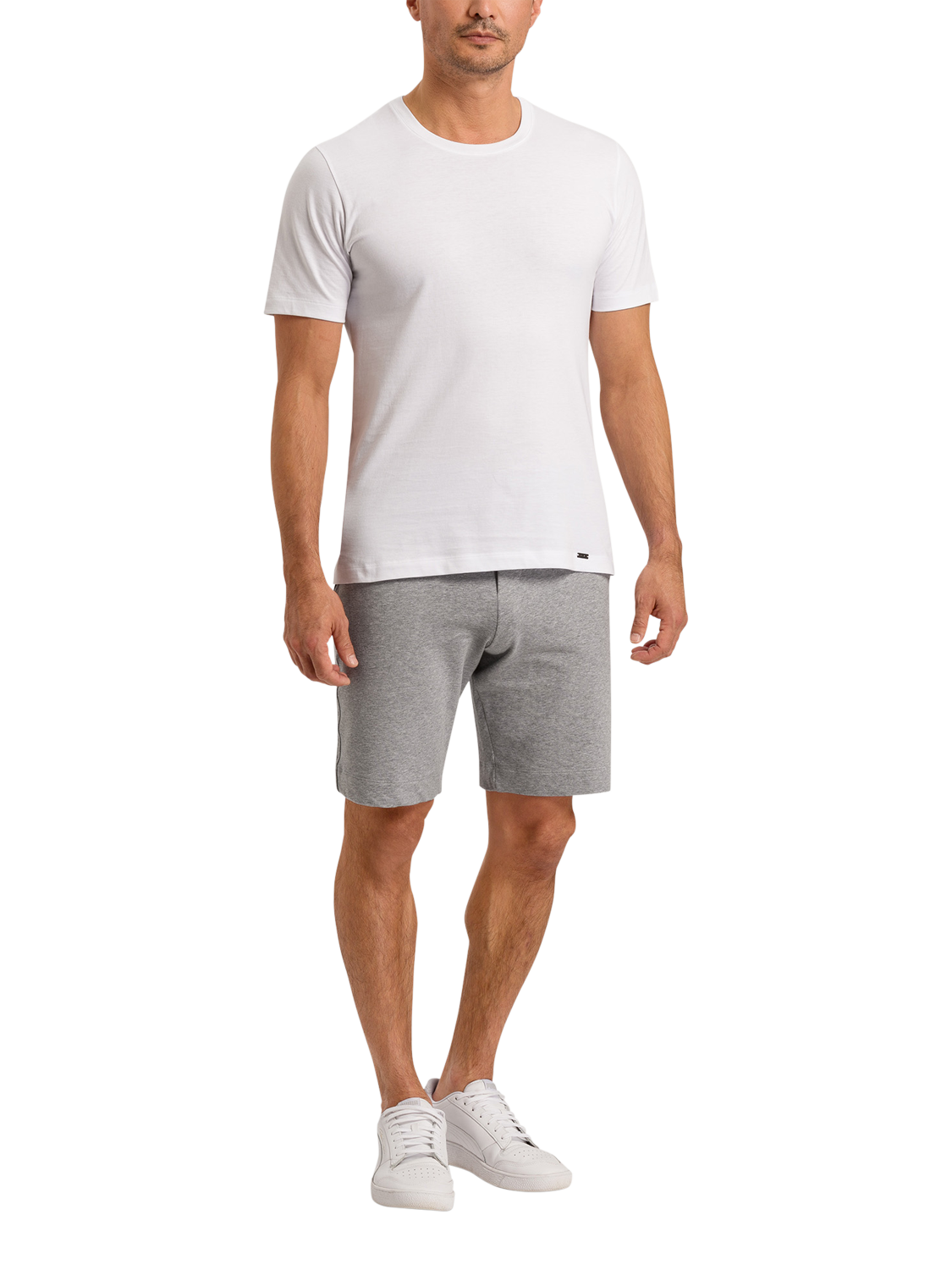 Product image 3 of 7, which shows Hanro Cotton Short Sleeve Living Shirt, White, S