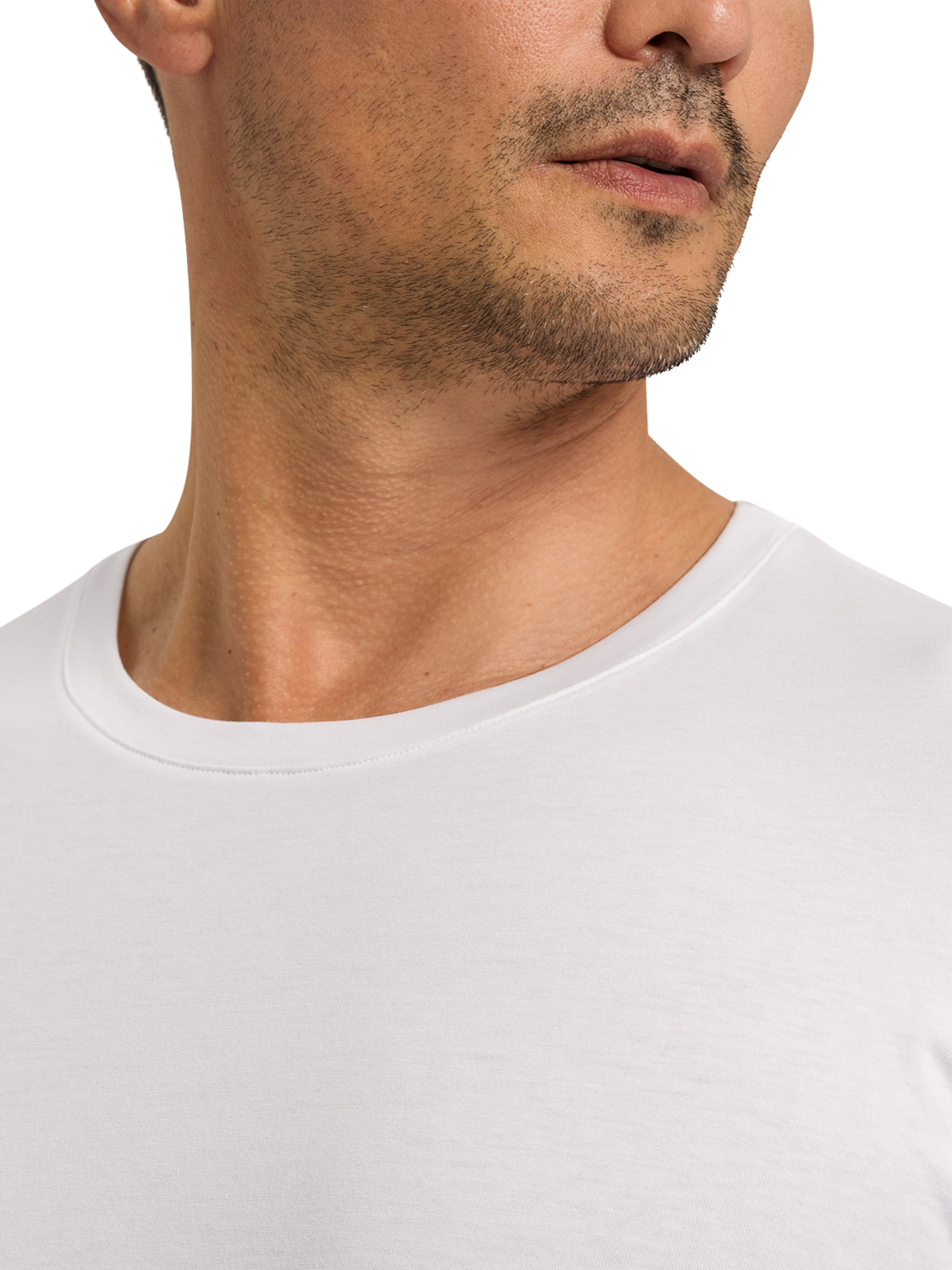 Product image 6 of 7, which shows Hanro Cotton Short Sleeve Living Shirt, White, S