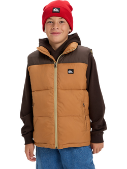 Quicksilver Kids' Cold Days Puffer Gilet, Chocolate Brown, Chocolate Brown