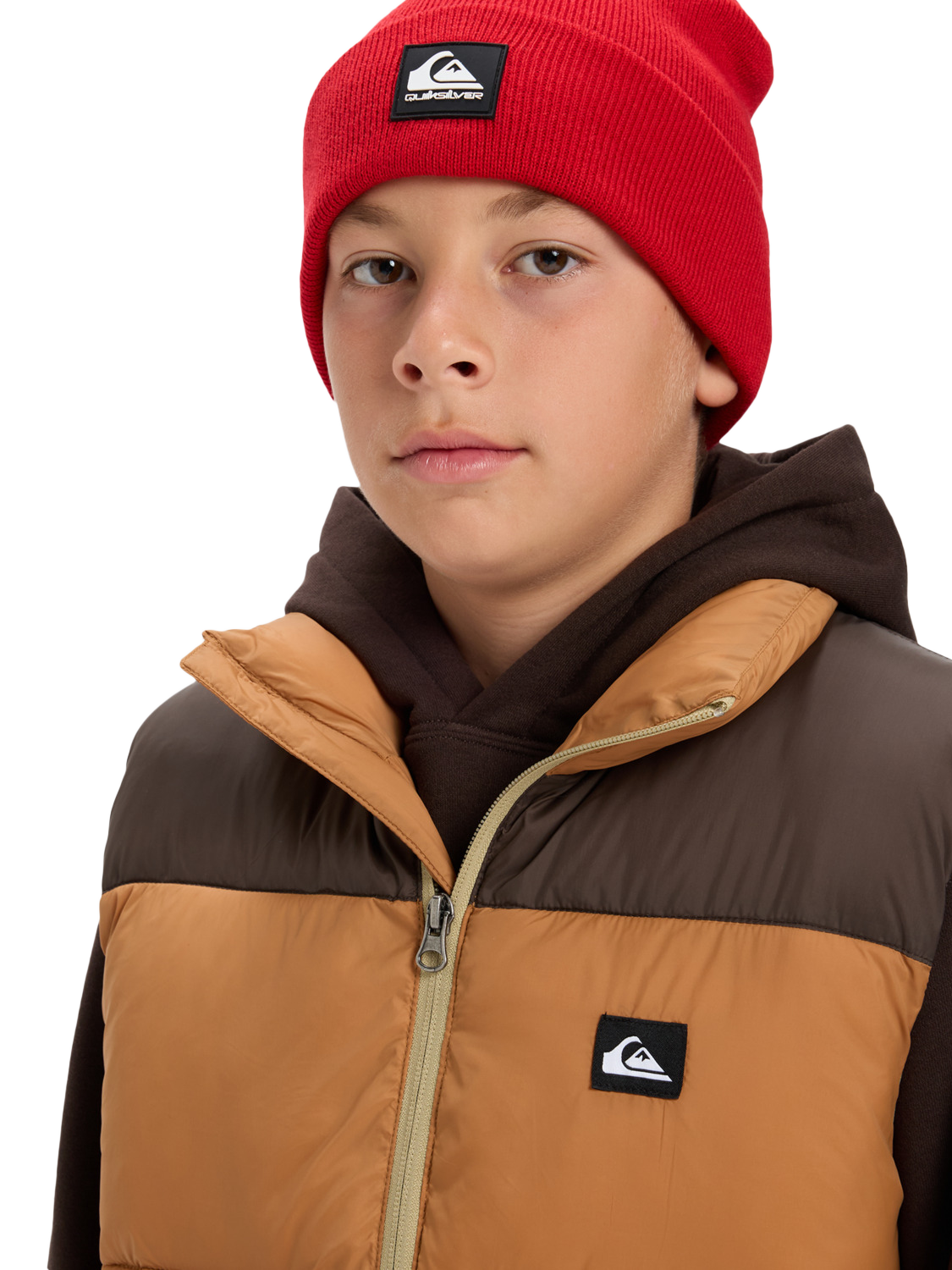 Product image 4 of 6, which shows Quicksilver Kids' Cold Days Puffer Gilet, Chocolate Brown, 10 years
