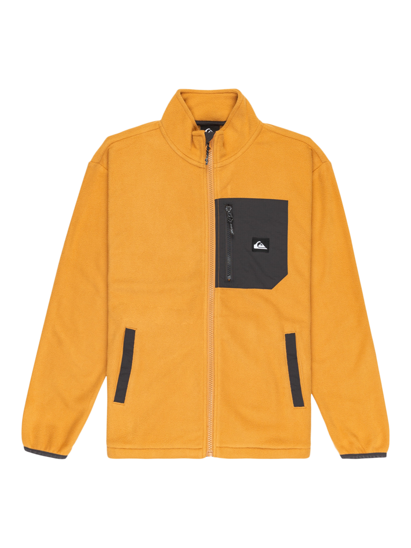 Product image 1 of 5, which shows Quicksilver Kids' Ice Fields Full Zip Fleece, Almond, 12 years