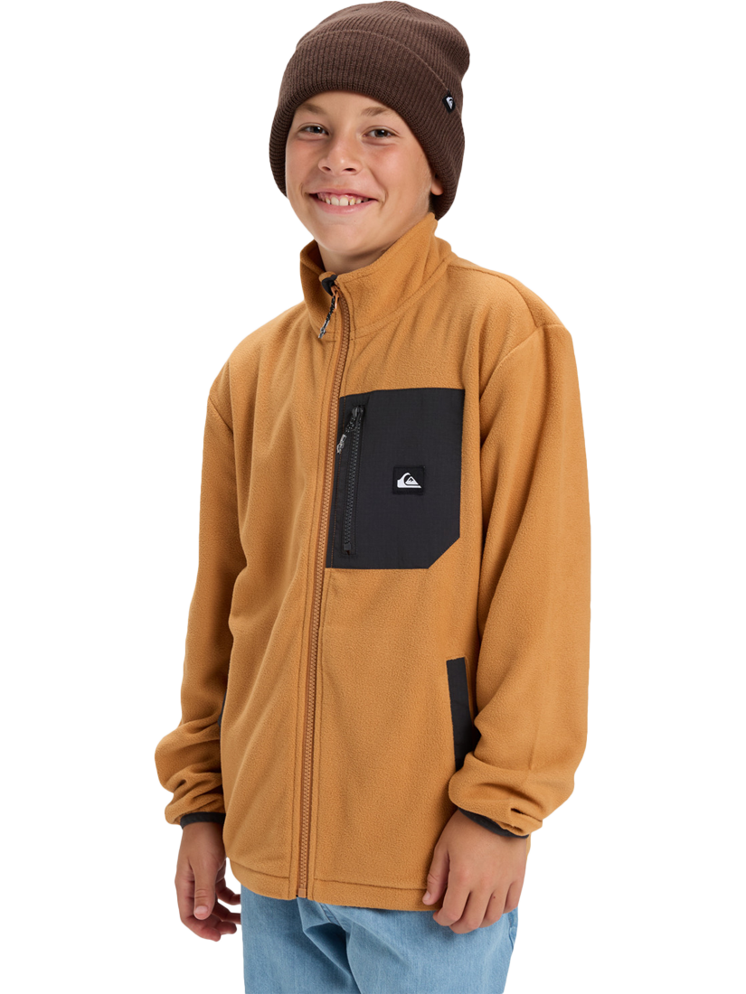Product image 3 of 5, which shows Quicksilver Kids' Ice Fields Full Zip Fleece, Almond, 12 years