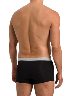 Hanro Cotton Essentials Trunks, Pack of 2, Black - view 2, Black