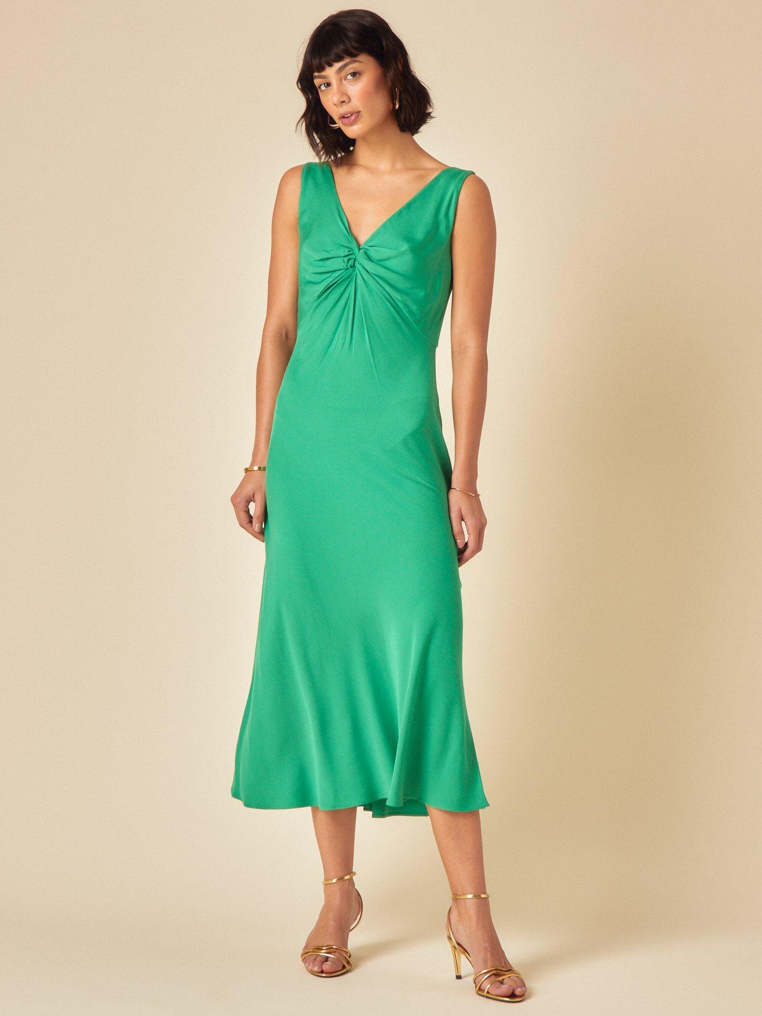 Product image 2 of 5, which shows Nobody's Child Athena Sleeveless Midi Dress, Green, 6