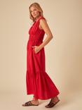 Nobody's Child Ianthe Sleeveless Cotton Midi Dress, Red