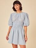 Nobody's Child Zelda Stripe Pure Organic Cotton Mini Dress, Blue