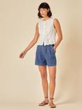 Nobody's Child Layla Sleeveless Broderie Cotton Top, White